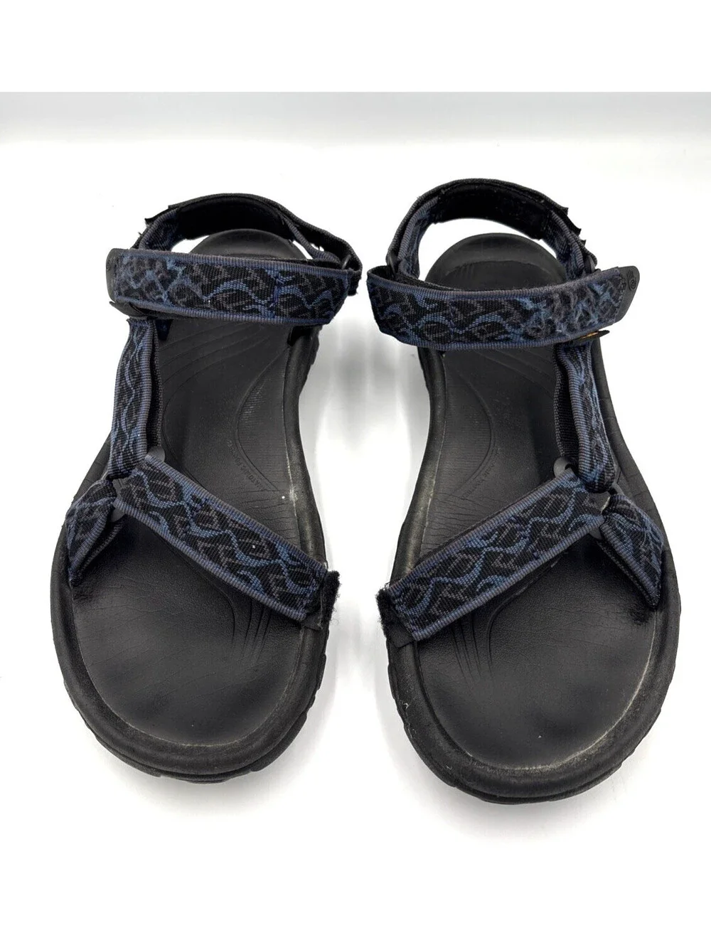 Teva Hurricane 4 Men's 10 Wavy Trail Navy Black Outdoor Hiking Sandals